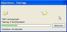 Importieren – Feiertage